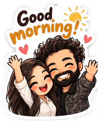 Khaapi chibi sticker: Good morning!